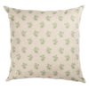 Posy Print Linen Look Extra-Large Cushion in Sage Green