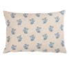 Posy Print Linen Look Boudoir Cushion in Cornflower Blue