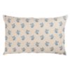 Posy Print Linen Look XL Rectangular Cushion in Cornflower Blue