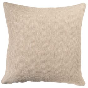 Faux Wool Linen Blend Herringbone Extra-Large Cushion in Latte