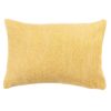 Faux Wool Linen Blend Herringbone Boudoir Cushion in Ochre Yellow