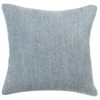 Faux Wool Linen Blend Herringbone Cushion in Navy Blue