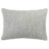 Faux Wool Linen Blend Herringbone Boudoir Cushion in Grey