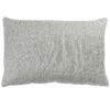 Faux Wool Linen Blend Herringbone XL Rectangular Cushion in Grey