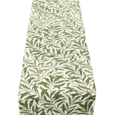 Willow Branch Tapestry Table Runner in Green