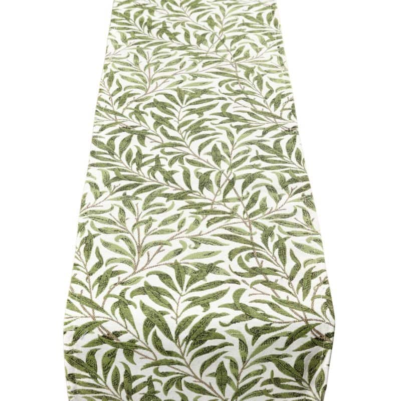 Willow Branch Tapestry Table Runner in Green