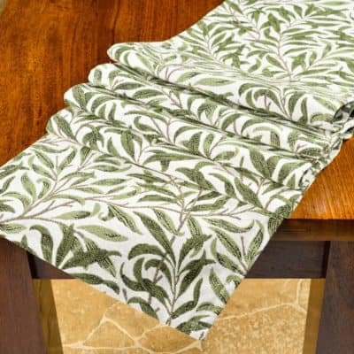 Willow Branch Tapestry Table Runner in Green