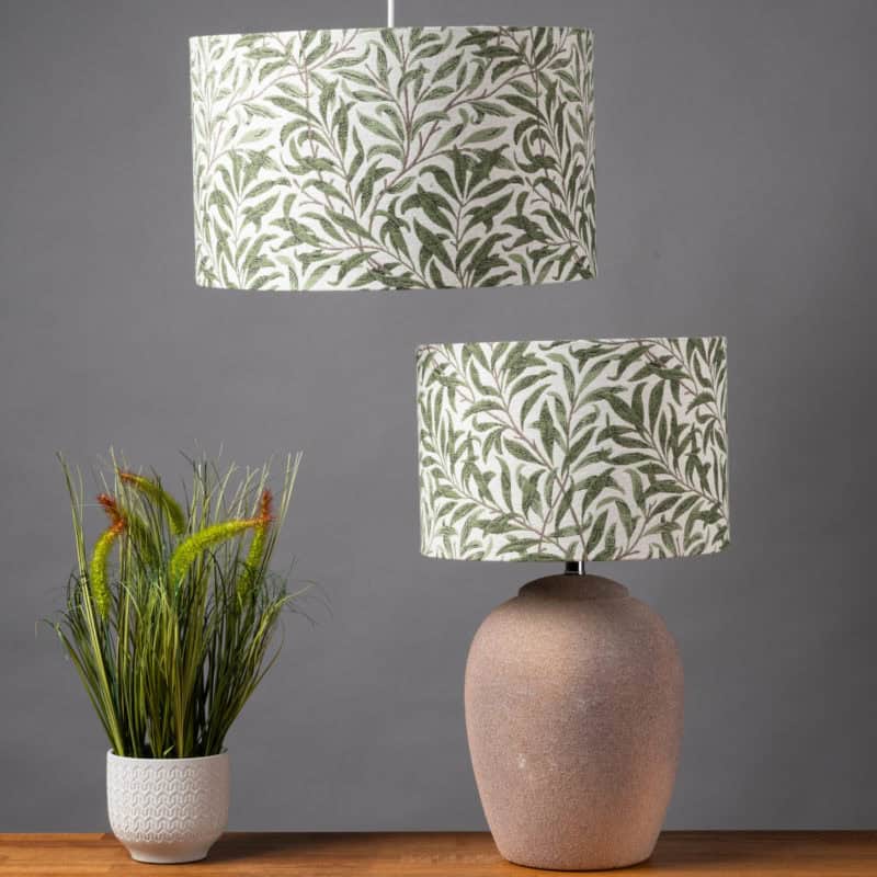 Willow Branch Tapestry Lampshade in Green