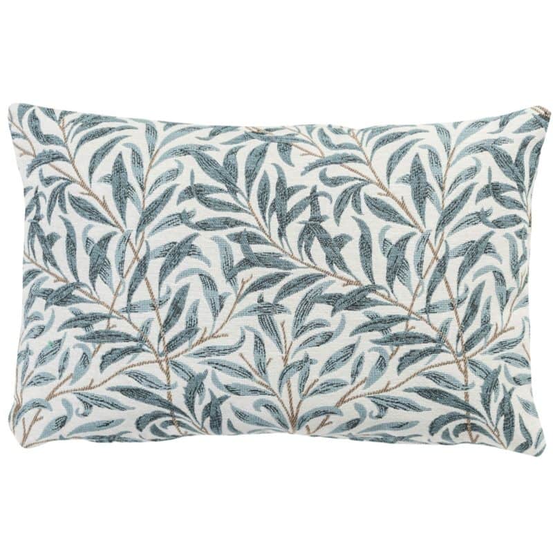 Willow Branch Tapestry Boudoir Cushion in Duck Egg Blue