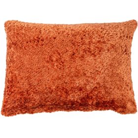 Cuddle Chenille Boucle Boudoir Cushion in Burnt Orange
