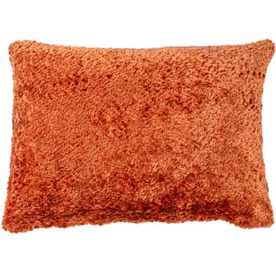 Cuddle Chenille Boucle Boudoir Cushion in Burnt Orange
