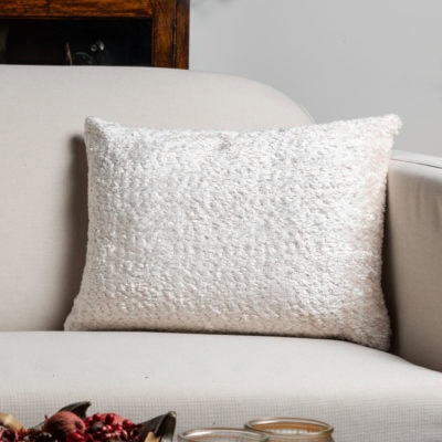 Cuddle Chenille Boucle Boudoir Cushion in Natural