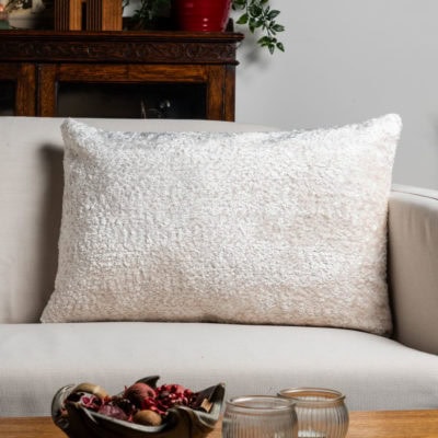 Cuddle Chenille Boucle XL Rectangular Cushion in Natural