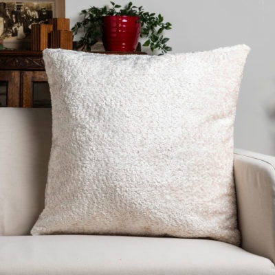 Cuddle Chenille Boucle Extra-Large Cushion in Natural