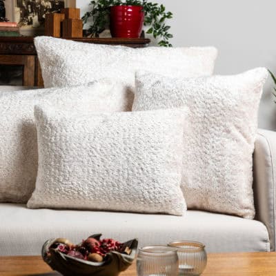 Cuddle Chenille Boucle Extra-Large Cushion in Natural