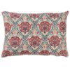 Palace Courtyard Tapestry Boudoir Cushion in Claret