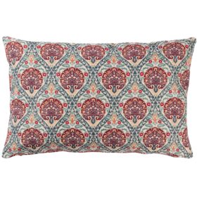 Palace Courtyard Tapestry XL Rectangular Cushion in Claret