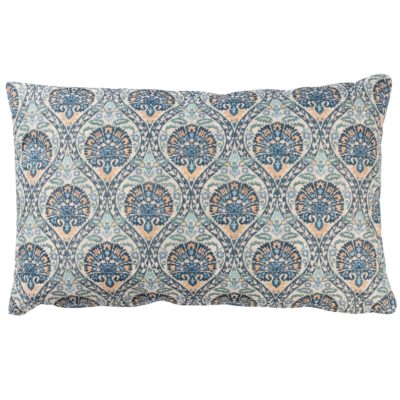 Palace Courtyard Tapestry XL Rectangular Cushion in Blue