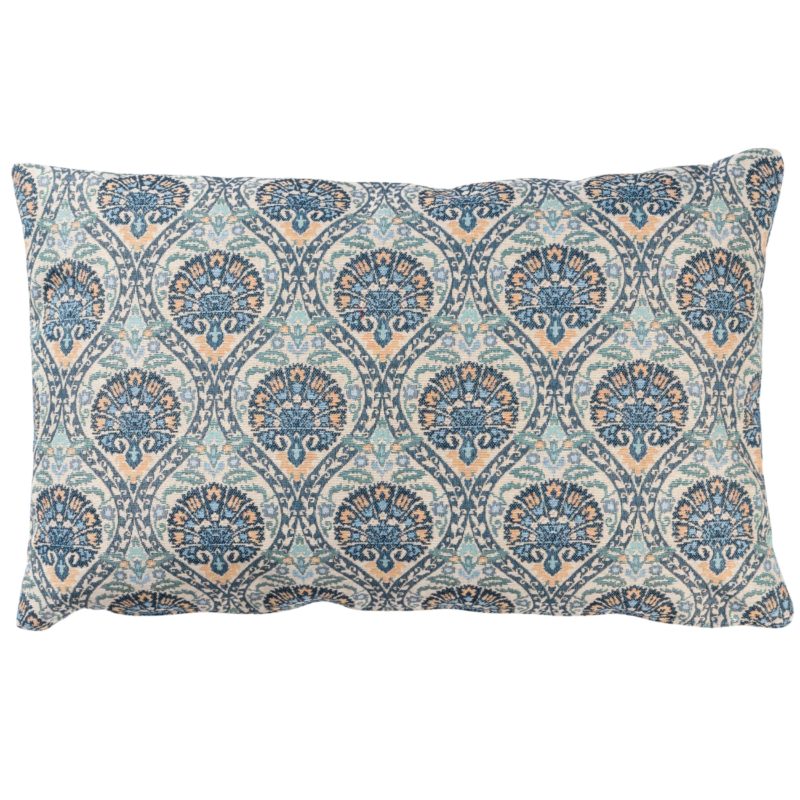 Palace Courtyard Tapestry XL Rectangular Cushion in Blue