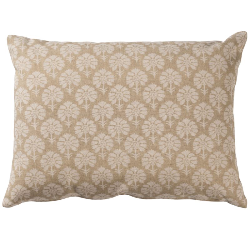 Wildflower Boudoir Cushion in Natural Linen
