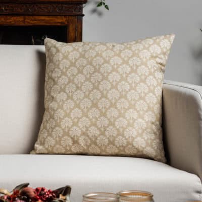 Wildflower Cushion in Natural Linen