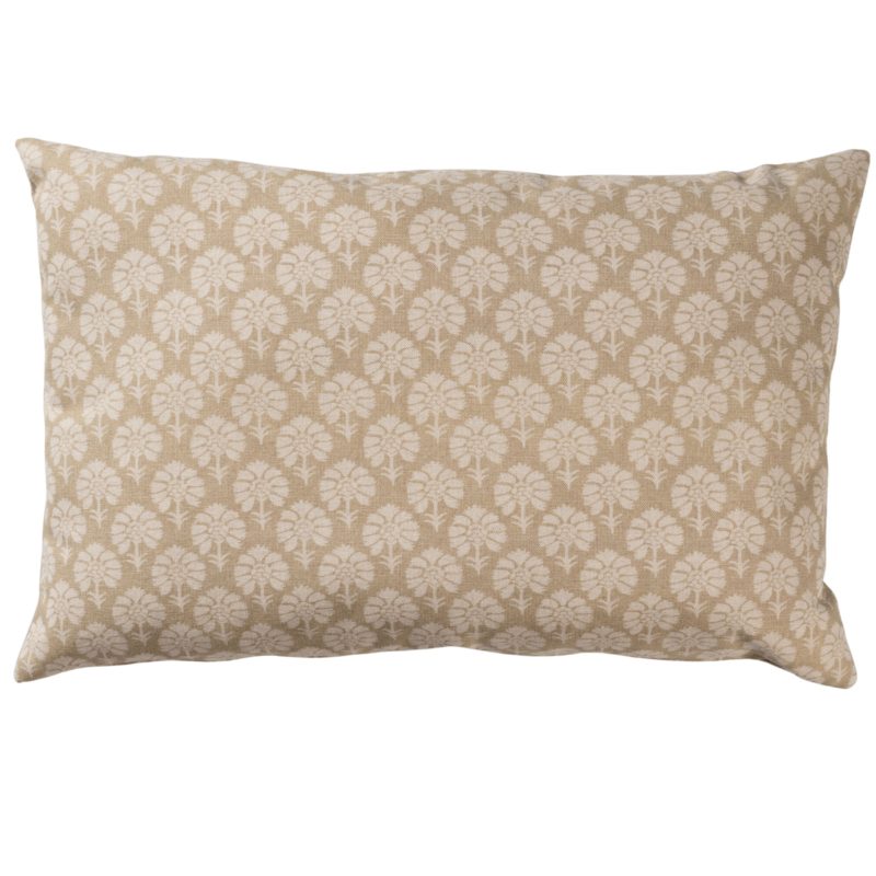 Wildflower XL Rectangular Cushion in Natural Linen