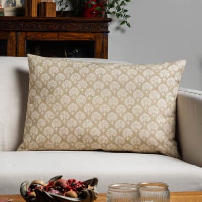 Wildflower XL Rectangular Cushion in Natural Linen