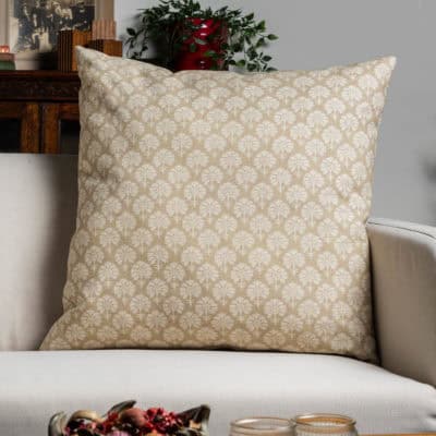 Wildflower Extra-Large Cushion in Natural Linen