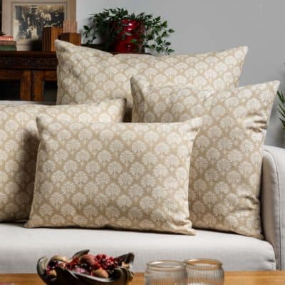 Wildflower Extra-Large Cushion in Natural Linen