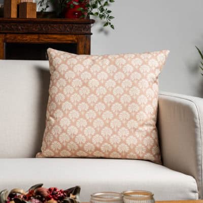 Wildflower Cushion in Soft Pink