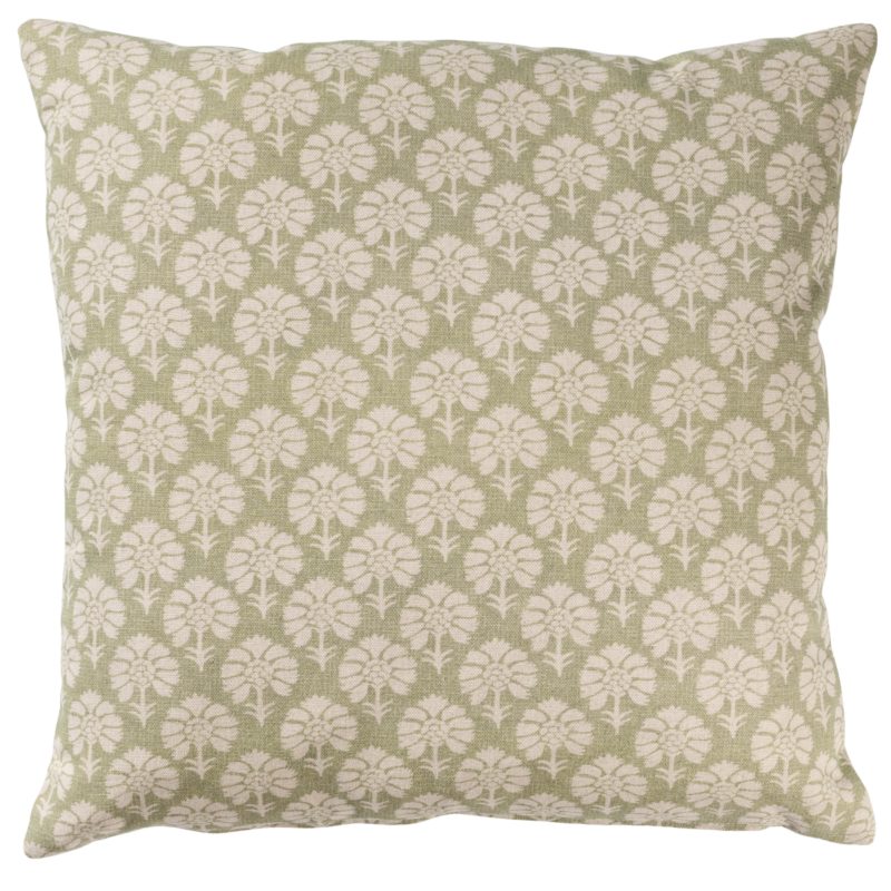 Wildflower Cushion in Soft Green