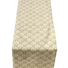 Wildlower Table Runner in Soft Green