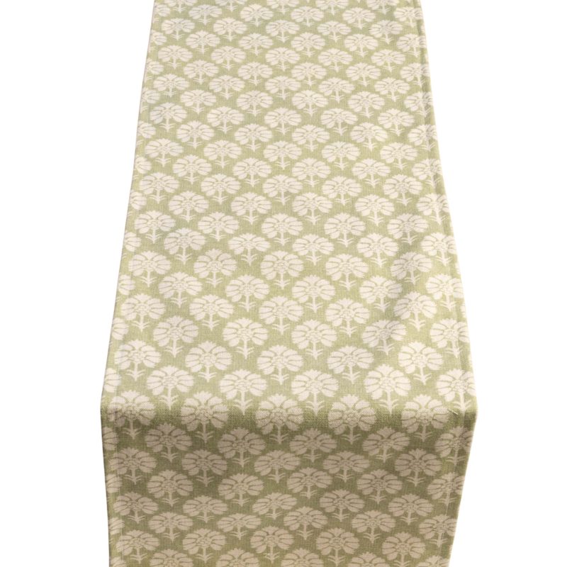 Wildlower Table Runner in Soft Green