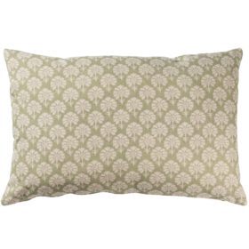 Wildflower XL Rectangular Cushion in Soft Green