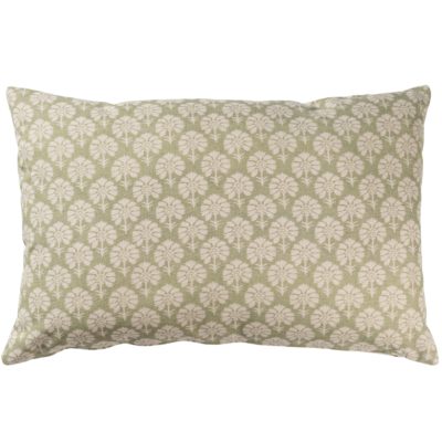 Wildflower XL Rectangular Cushion in Soft Green