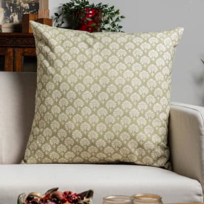 Wildflower Extra-Large Cushion in Soft Green