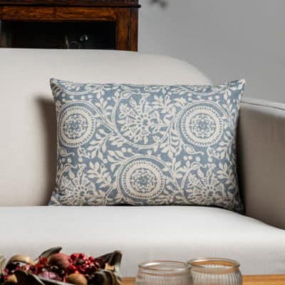 Provence Boudoir Cushion in Soft Blue