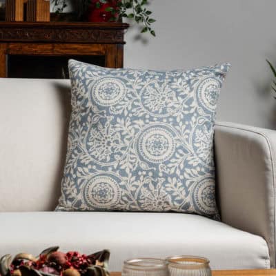Provence Cushion in Soft Blue