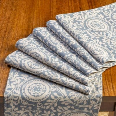 Provence Table Runner in Soft Blue