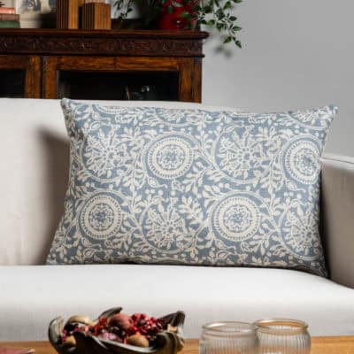 Provence XL Rectangular Cushion in Soft Blue