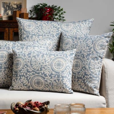 Provence XL Rectangular Cushion in Soft Blue