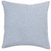 Woven Ticking Stripe Cushion in Soft Blue