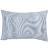 Woven Ticking Stripe XL Rectangular Cushion in Soft Blue