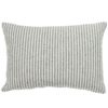 Woven Ticking Stripe Boudoir Cushion in Hunter Green