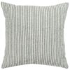 Woven Ticking Stripe Cushion in Hunter Green