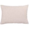 Woven Ticking Stripe Boudoir Cushion in Rose Pink