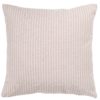 Woven Ticking Stripe Cushion in Rose Pink