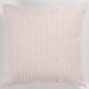 Woven Ticking Stripe Cushion in Rose Pink