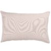 Woven Ticking Stripe XL Rectangular Cushion in Rose Pink