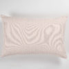 Woven Ticking Stripe XL Rectangular Cushion in Rose Pink